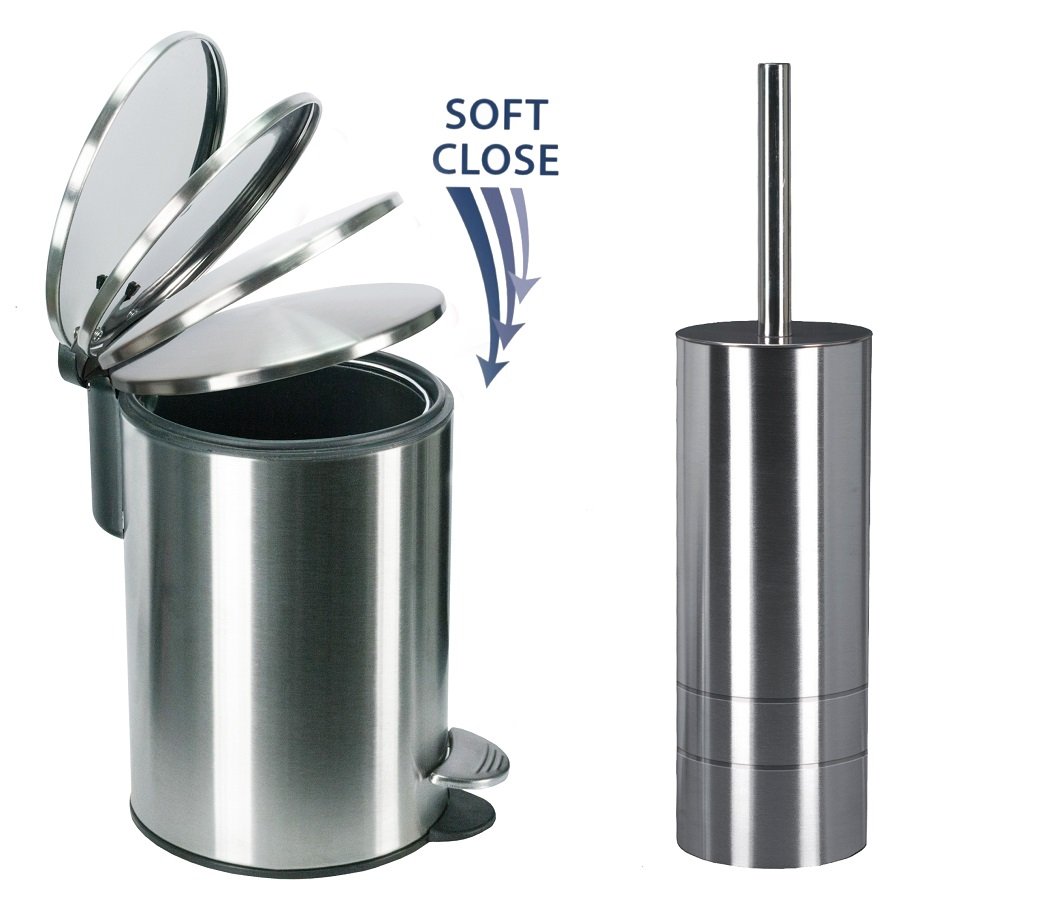 5504 Σετ Καλάθι 3lt με απαλό κλείσιμο & Πιγκάλ Gloria Silver - Image 1