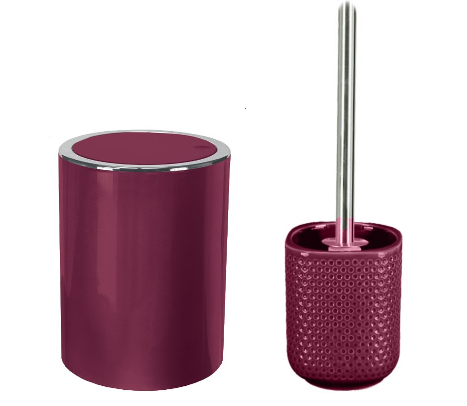 5646 Σετ Καλάθι 5lt & Πιγκάλ Mila Poppy Red - Image 1