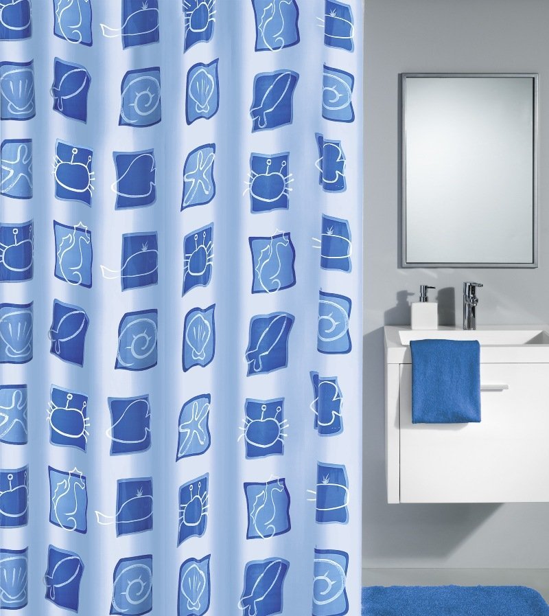 5817-c Κουρτίνα Μπάνιου Sealife 180x200 εκ - Image 1
