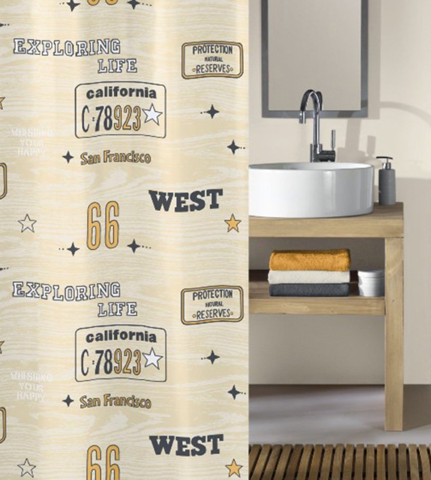 5840-c Κουρτίνα Μπάνιου Country 180x200 εκ - Image 1