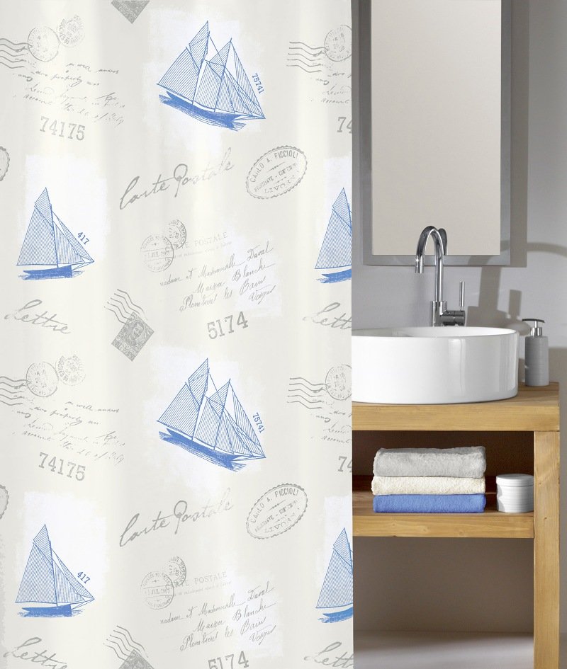 5912-c Κουρτίνα Μπάνιου Sail Away 180x200 εκ - Image 1