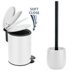 Σετ Καλάθι 3lt με απαλό κλείσιμο & Πιγκάλ Bonny White