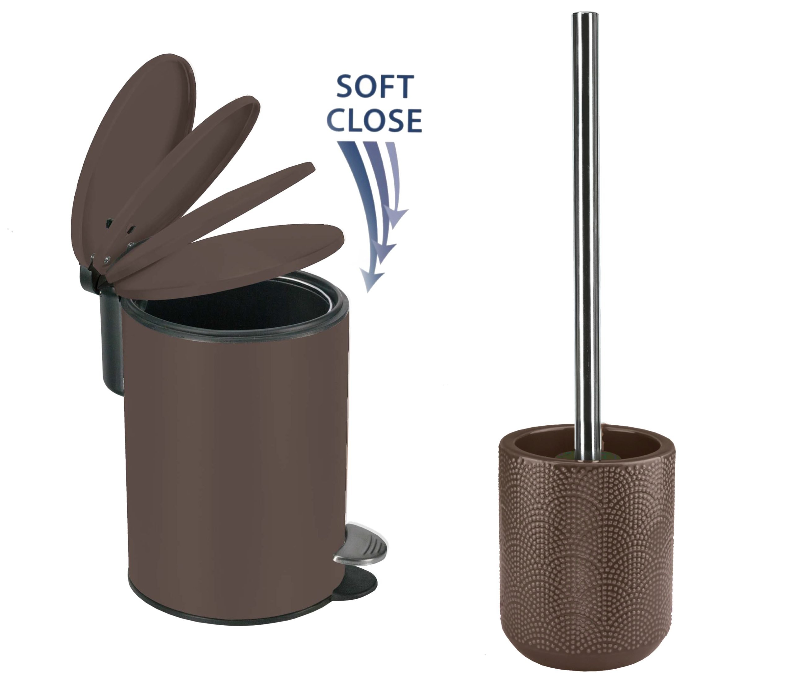 6863 Σετ Καλάθι 3lt με απαλό κλείσιμο & Πιγκάλ Bow Nutbrown - Image 1