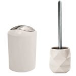 Σετ Καλάθι 5lt & Πιγκάλ Cracle light grey