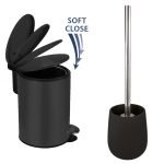 Σετ Καλάθι 3lt με απαλό κλείσιμο & Πιγκάλ Drip Black