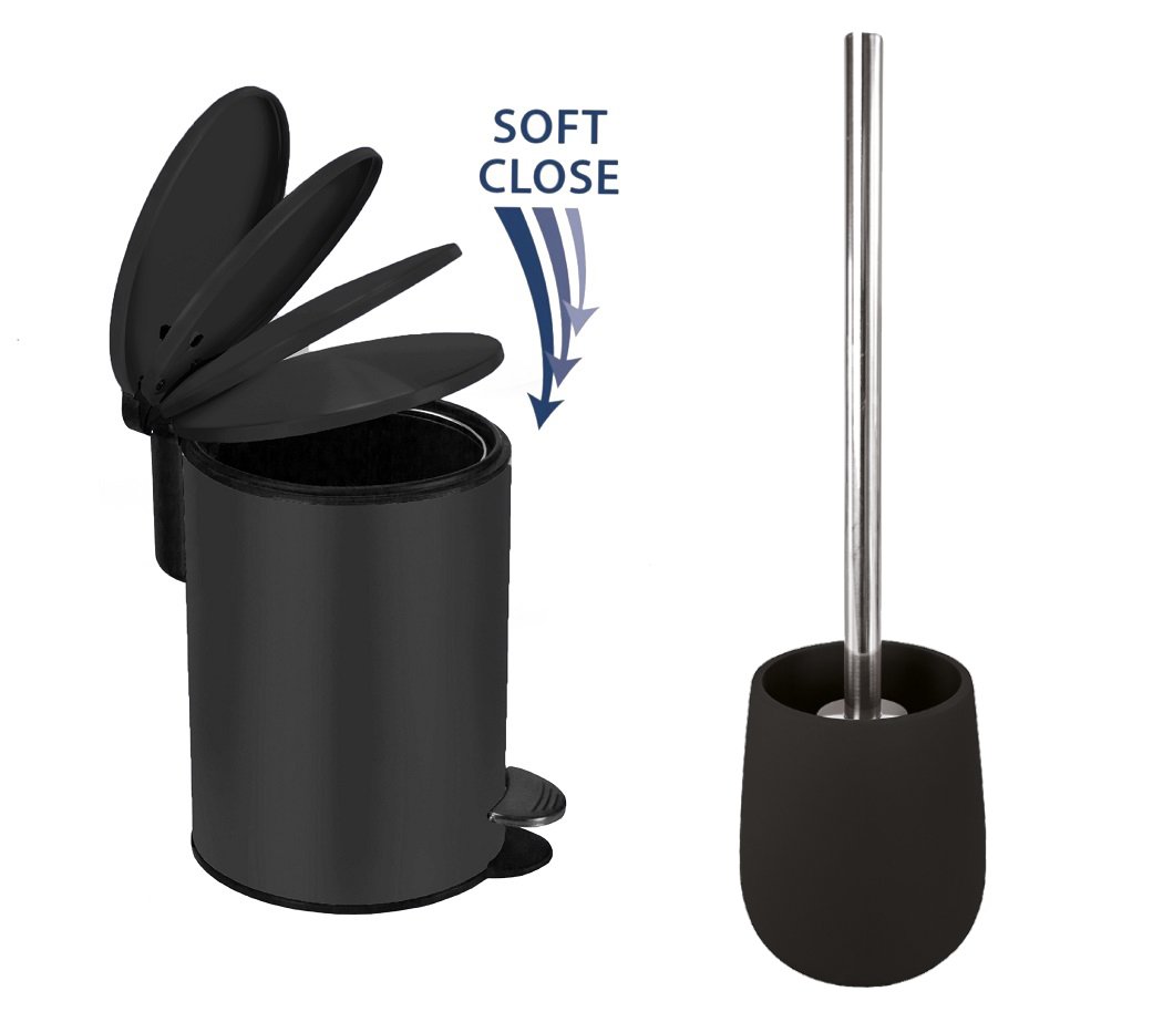 7383 Σετ Καλάθι 3lt με απαλό κλείσιμο & Πιγκάλ Drip Black - Image 1