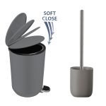 Σετ Καλάθι 5lt με απαλό κλείσιμο & Πιγκάλ Alita Slate