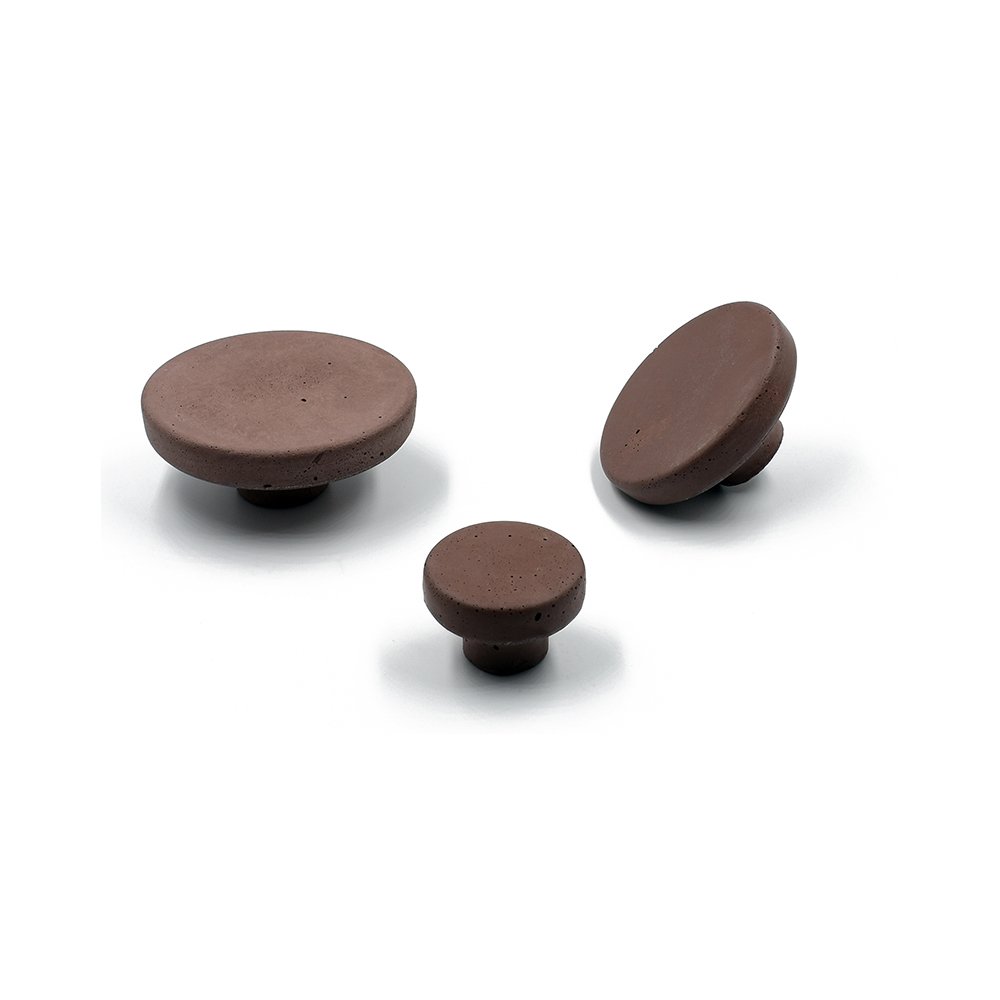 8 POMOLO Σκούρο Καφέ Τσιμεντένιο Πόμολο-Κρεμάστρα - Image 1