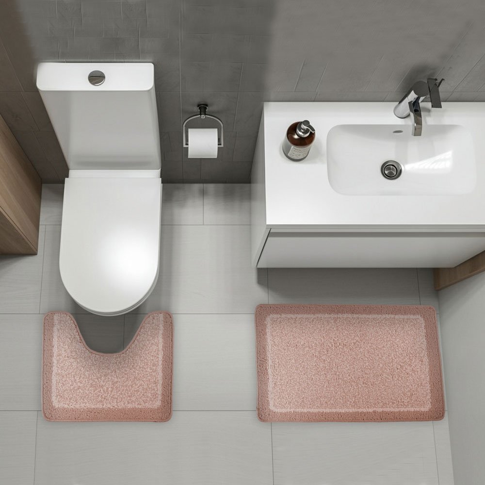 Bath-Mat-Set-SL8474-2-50x80cm-and-50x40cm ΣΕΤ ΠΑΤΑΚΙΑ ΜΠΑΝΙΟΥ 2 ΤΕΜ SL8474-2 50x80cm και 50x40cm - Image 1