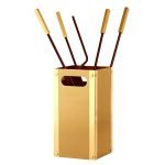 Ορο Ματ/Ορο - Μάυρο/Ορο Ματ Εργαλεία Τζακιού Σε Κουβαδάκι Ζωγομετάλ Κ34-1235