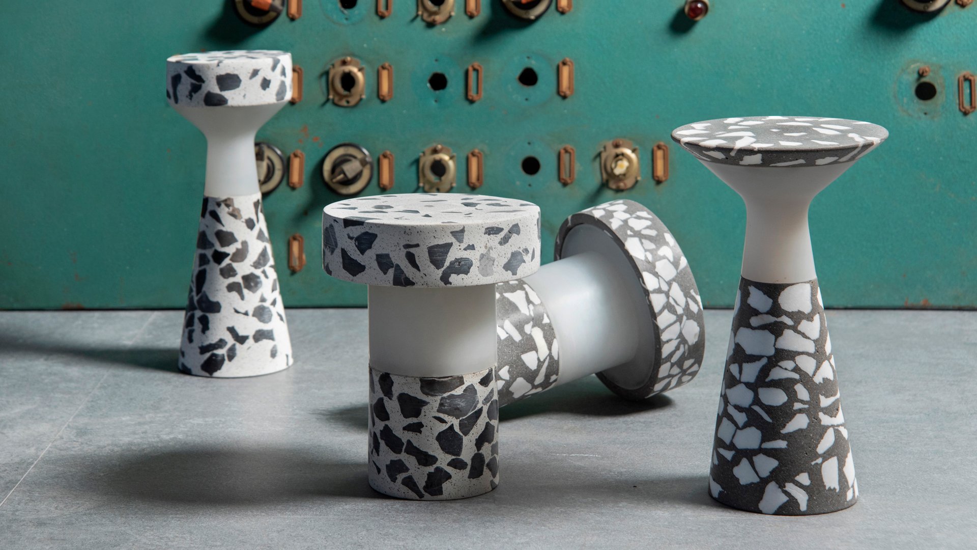 Ανθρακί Κώνος Επιτραπέζιο Τσιμεντένιο Φωτιστικό μπαταρίας LucerA - Image 2