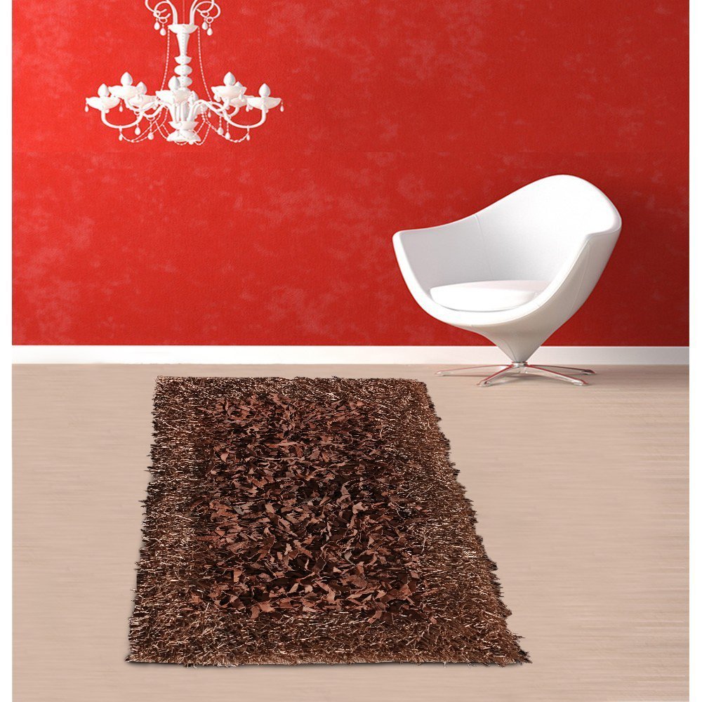 dermatino-xali-polyester-leather-1643brown ΔΕΡΜΑΤΙΝΟ ΧΑΛΙ 2144 POLYESTER -LEAΤΗΕR 170X240 ΚΑΦΕ - Image 1