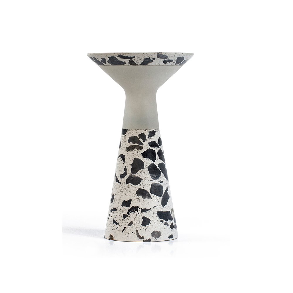 f3 Λευκό Κώνος Επιτραπέζιο Τσιμεντένιο Φωτιστικό μπαταρίας LucerA - Image 1