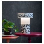 Λευκό (σε T σχεδιο) Επιτραπέζιο Τσιμεντένιο Φωτιστικό μπαταρίας LucerA - Image 4