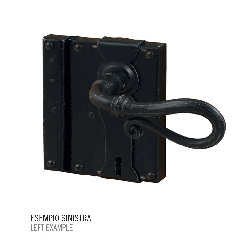 ill kleidaria 2023 (11) Κλειδαρια παλαιού τύπου σφυρηλατημένη σε μάυρο αντικέ Νο 197 - Image 1