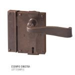 Κλειδαρια παλαιού τύπου σφυρηλατημένη σε σκουρία Νο 197