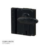 Κλειδαρια παλαιού τύπου σφυρηλατημένη σε μάυρο αντικέ Νο 197