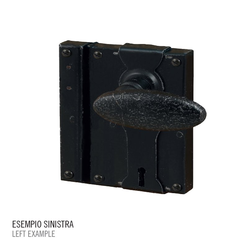 ill kleidaria 2023 (17) Κλειδαρια παλαιού τύπου σφυρηλατημένη σε μάυρο αντικέ Νο 197 - Image 1