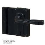 Κλειδαρια παλαιού τύπου σφυρηλατημένη σε μάυρο αντικέ Νο 198