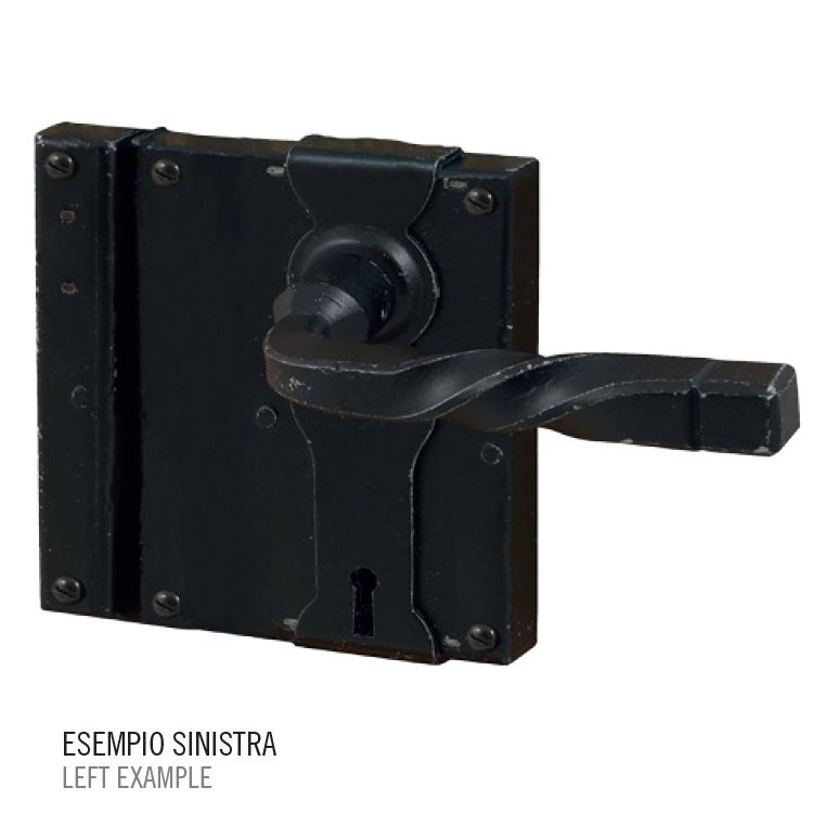 ill kleidaria 2023 (20) Κλειδαρια παλαιού τύπου σφυρηλατημένη σε μάυρο αντικέ Νο 198 - Image 1