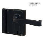 Κλειδαρια παλαιού τύπου σφυρηλατημένη σε μάυρο αντικέ Νο 198