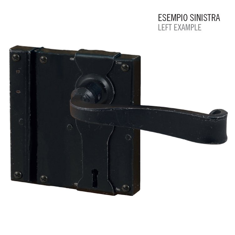 ill kleidaria 2023 (22) Κλειδαρια παλαιού τύπου σφυρηλατημένη σε μάυρο αντικέ Νο 198 - Image 1