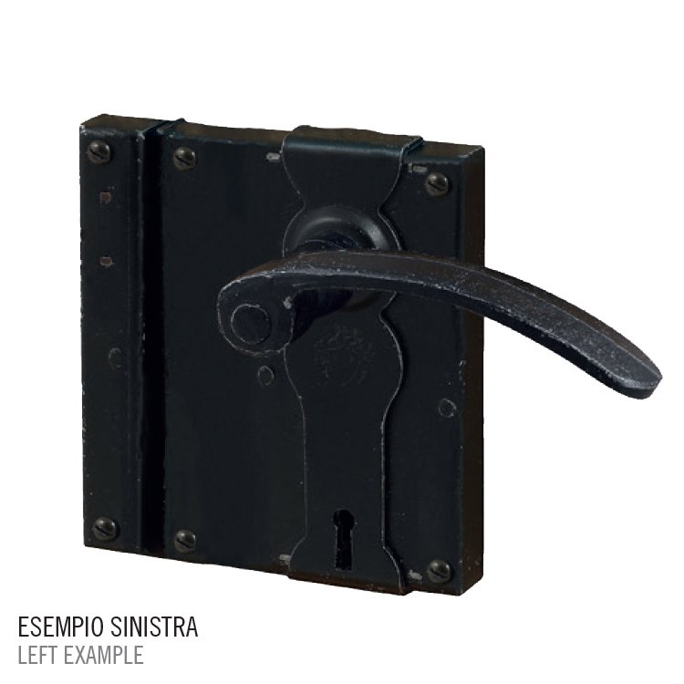 ill kleidaria 2023 (24) Κλειδαρια παλαιού τύπου σφυρηλατημένη σε μάυρο αντικέ Νο 198 - Image 1