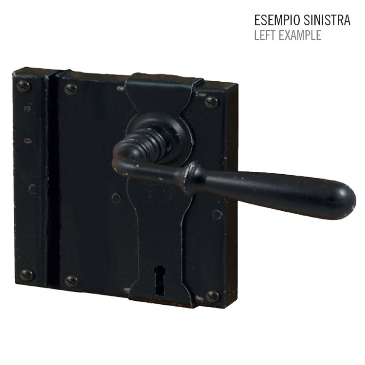 ill kleidaria 2023 (26) Κλειδαρια παλαιού τύπου σφυρηλατημένη σε μάυρο αντικέ Νο 198 - Image 1