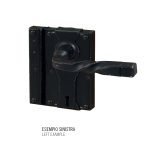 Κλειδαρια παλαιού τύπου σφυρηλατημένη σε μάυρο αντικέ Νο 196