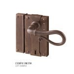 Κλειδαρια παλαιού τύπου σφυρηλατημένη σε σκουρία Νο 196