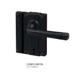 Κλειδαρια παλαιού τύπου σφυρηλατημένη σε μάυρο αντικέ Νο 196