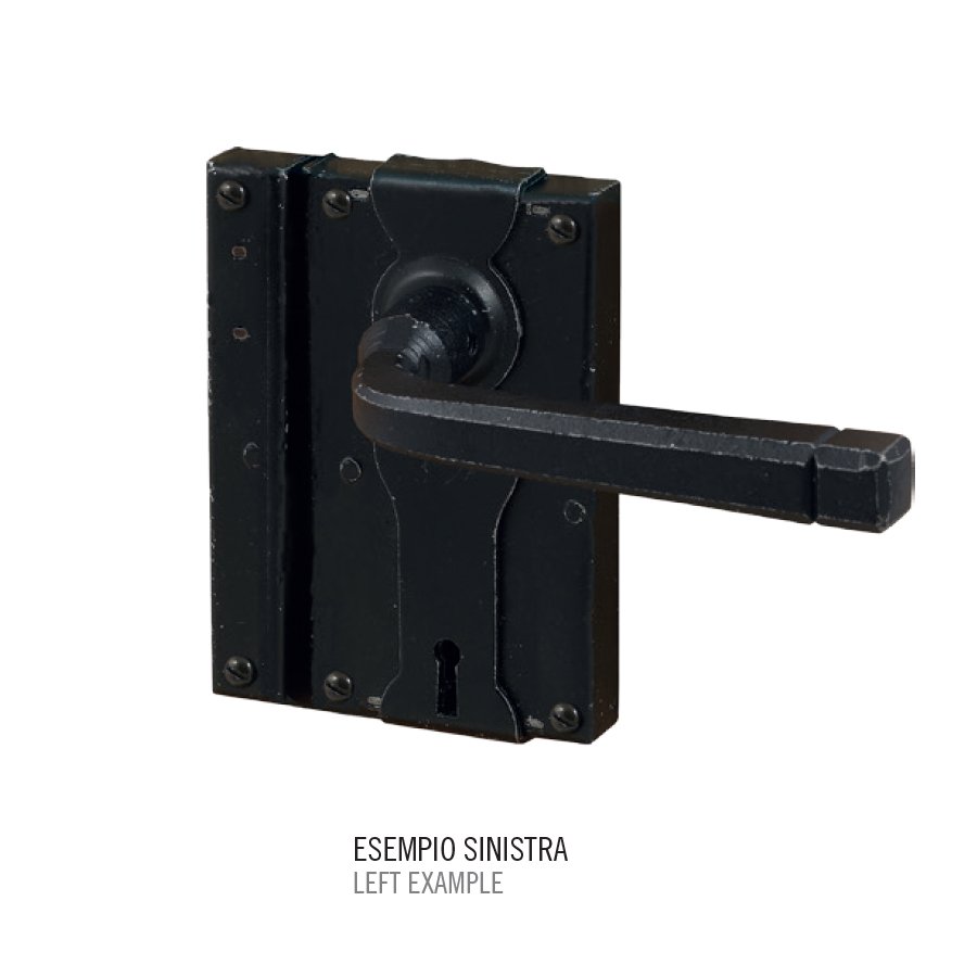 ill kleidaria 2023 (6) Κλειδαρια παλαιού τύπου σφυρηλατημένη σε μάυρο αντικέ Νο 196 - Image 1