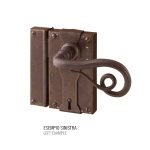 Κλειδαρια παλαιού τύπου σφυρηλατημένη σε σκουρία Νο 196