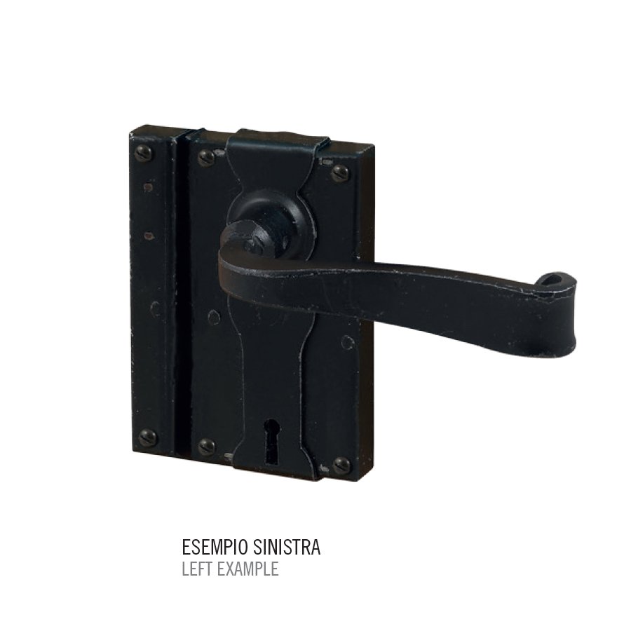 ill kleidaria 2023 (8) Κλειδαρια παλαιού τύπου σφυρηλατημένη σε μάυρο αντικέ Νο 196 - Image 1