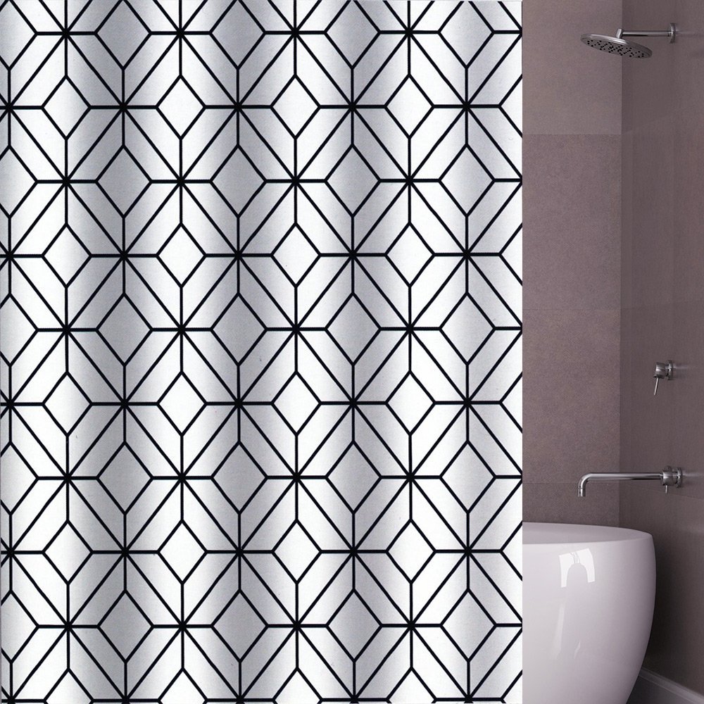 kourtina-mpaniou-rhombus-180x180-8104 Kουρτίνα Μπάνιου Rhombus 240(Μ)x180(Υ) - Image 1