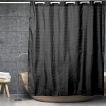 ΚΟΥΡΤΙΝΑ ΜΠΑΝΙΟΥ SQUARESOFSQUARES HOOKLESS  ΜΑΥΡΗ 180(Μ)x200(Υ)