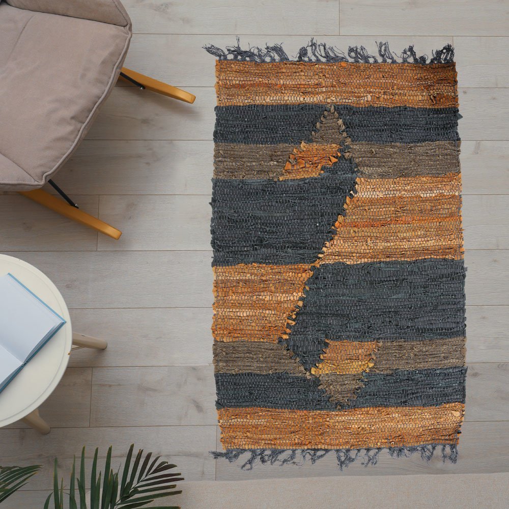 leather-cut-shuttle-emprime-14-60-90-1376a-14 Δερμάτινο χαλάκι LEAΤΗΕR CUΤ SΗUΤΤLΕ ΕΜΠΡΙΜΕ-14 60X90 - Image 1