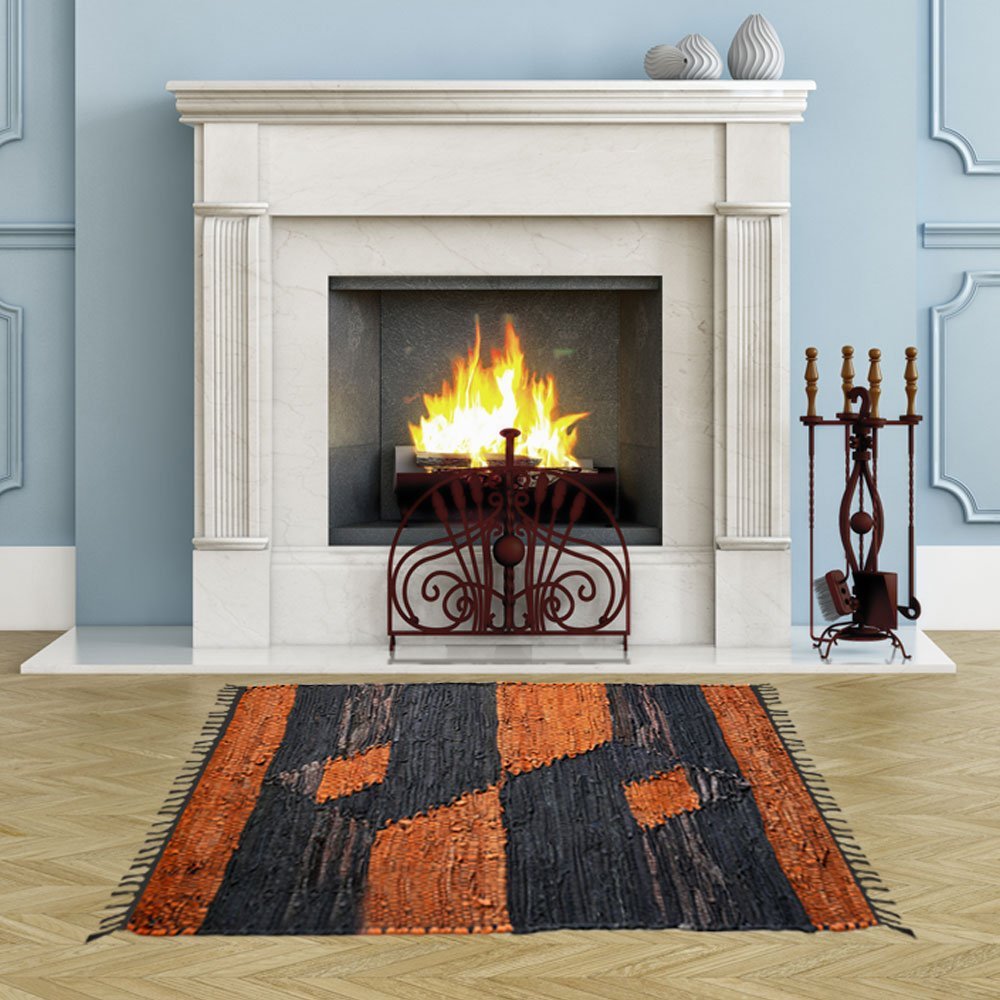 leather-rug-cut-shuttle-embrime-17-160x230-1376f-17 Δερμάτινο χαλάκι LEAΤΗΕR CUΤ SΗUΤΤLΕ ΕΜΠΡΙΜΕ-17 160X230 - Image 1