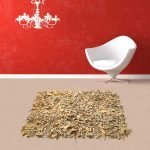 Δερμάτινο χαλάκι FLOKOTO ΜΠΕΖ 60X90