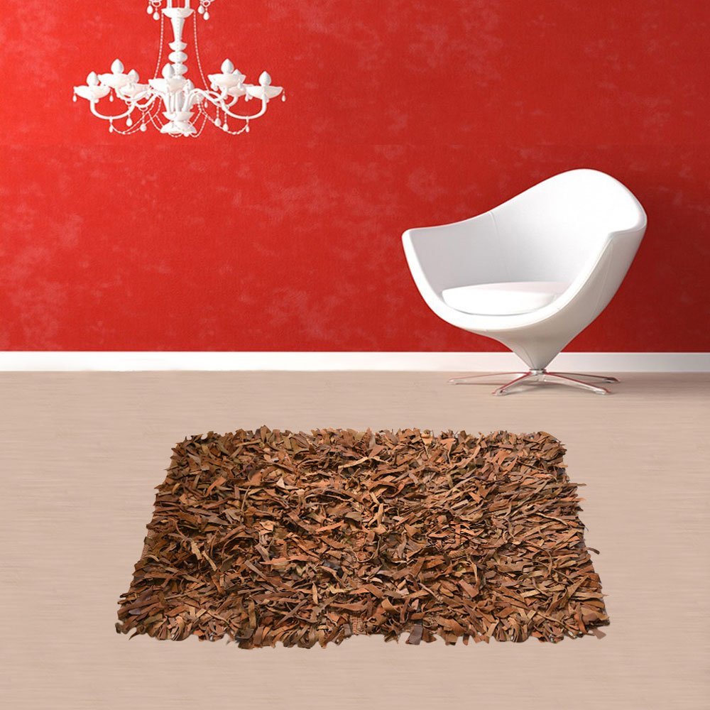 leather-rug-flokoto-brown-60x90-202515 Δερμάτινο χαλάκι FLOKOTO ΚΑΦΕ 60X90 - Image 1