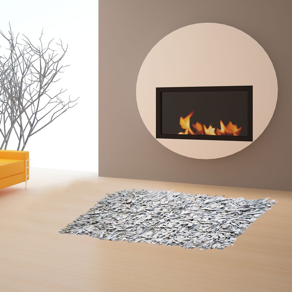 leather-rug-flokoto-ecru-70x140-202523 Δερμάτινο χαλάκι FLOKOTO Εκρού 70x140 - Image 1