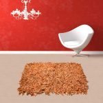 Δερμάτινο χαλάκι FLOKOTO ΠΟΡΤΟΚΑΛΙ 60X90