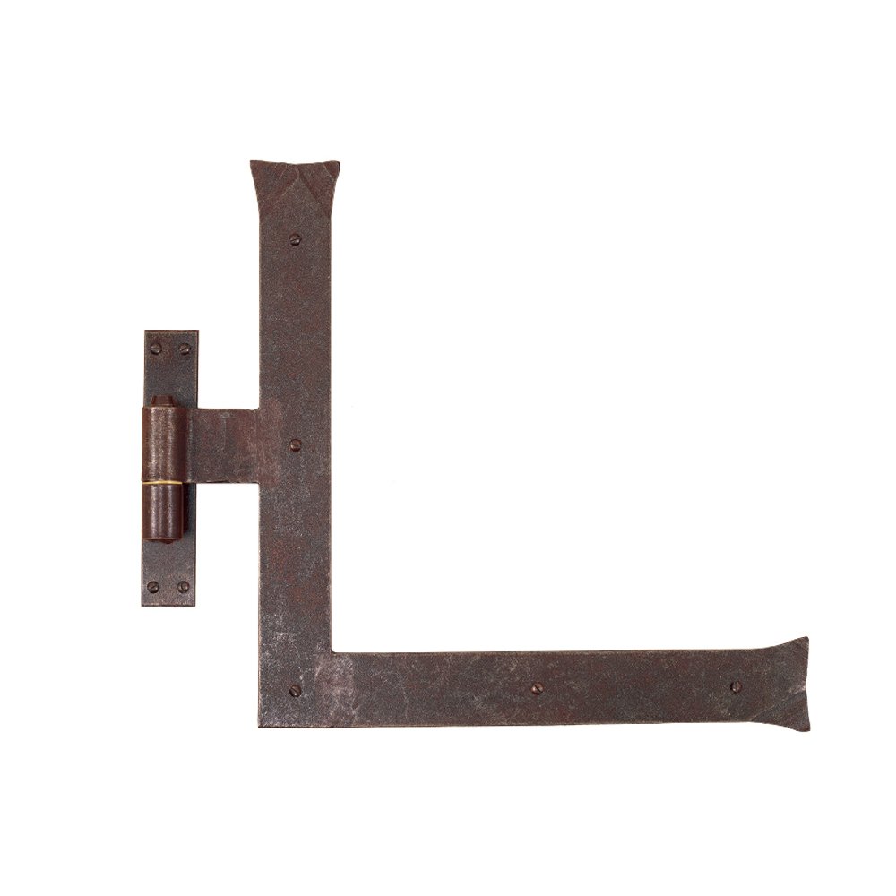 maskoula013 Σφυρηλατημένος σιδερένιος γωνιακός μεντεσές (Μάσκουλο) σε σκουριά Νο 259 - Image 1