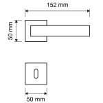 Ιταλικό Πόμολο Dynamic με ροζέτα σε Χρώμιο 010 - Image 3