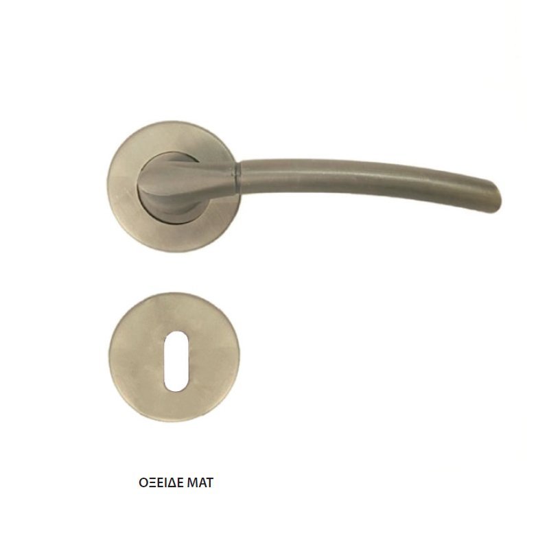 003 import hellas 29-1-25 Πόμολο Πόρτας Import Hellas No Ζ-040 Οξειδέ ματ Ροζέτα - Image 1