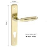 Πόμολο Πόρτας Import Hellas No-023 Στενή Πλάκα Χρυσό ματ