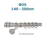 Πτυσσόμενο Κουρτινόξυλο Φ25 Νο 4 Νίκελ Ματ