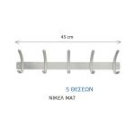 Κρεμάστρα Τοίχου Μεταλλική 5 Θέσεων Νικέλ ματ 1003