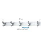 Κρεμάστρα Τοίχου Μεταλλική 5 Θέσεων Νικέλ 11063