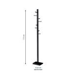 Καλόγερος 8 θέσεων με μεταλλικό κορμό σε Μαύρο ματ